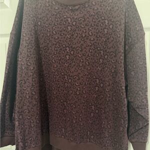 American Eagle Burgundy Jegging-Fit Pullover